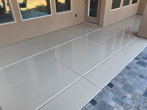 completed epoxy flooring in a home at St George, ut